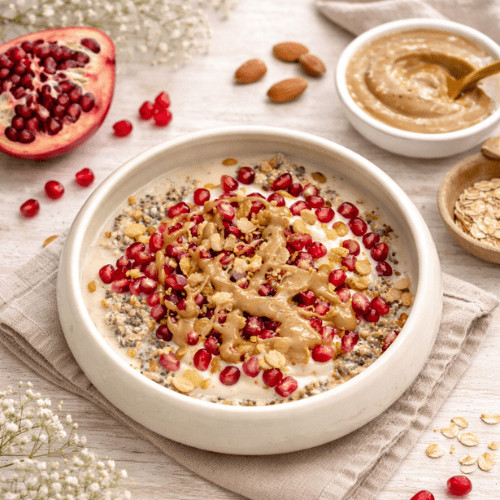 Fünf einfache vegane Winterfrühstücke – Dinkelgrieß und Overnight Oats für ein sättigendes Frühstück mit stabiler Energie.