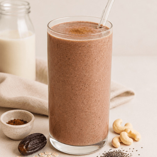 Hormonfreundliche Smoothies für jede Zyklusphase mit nährstoffreichen Zutaten wie Beeren, Kakao, Kiwi, Haferflocken und Joghurt. Blutzuckerfreundliche vegane Smoothie Rezepte für Menstruation, Follikelphase, Eisprung und Lutealphase.