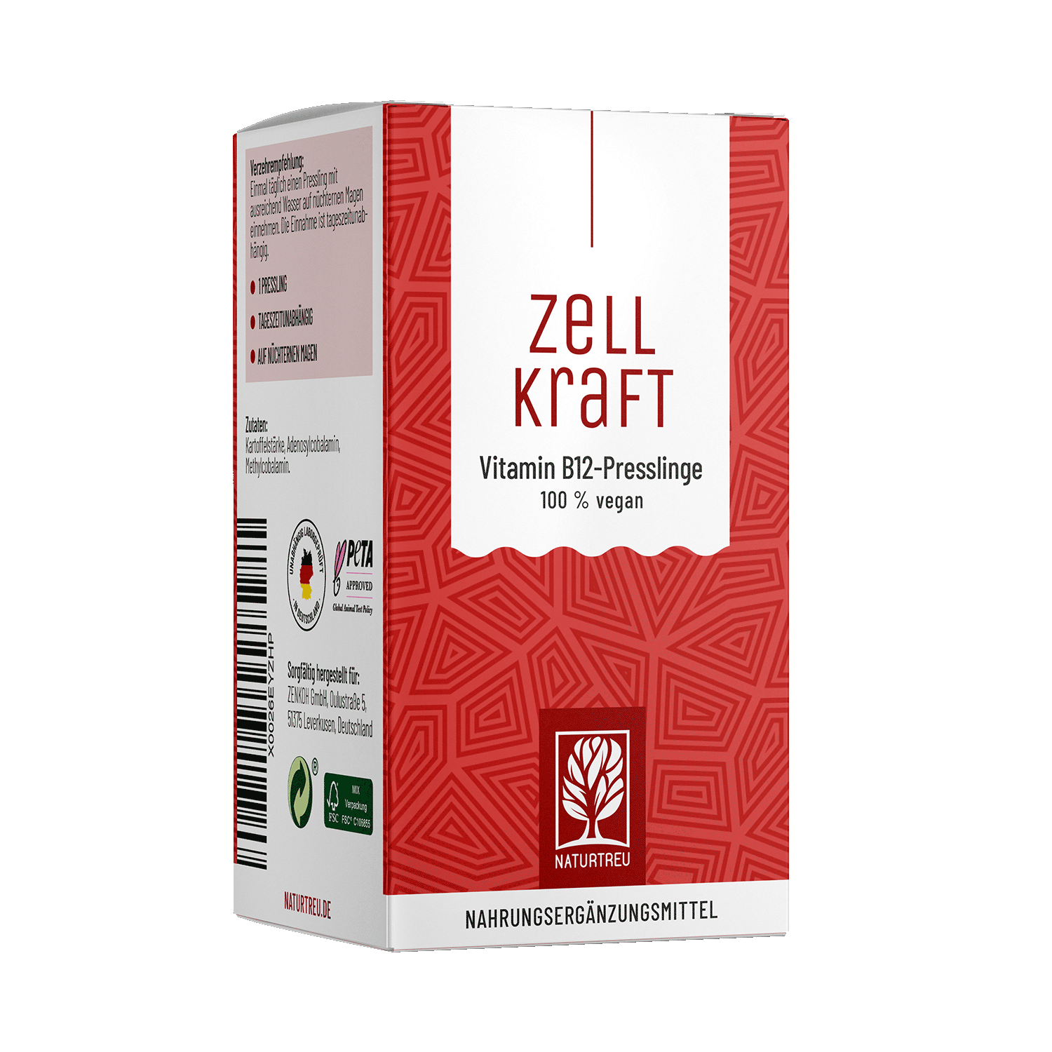 Zellkraft Vitamin B12 Presslinge von Naturtreu für die pflanzliche Ernährung